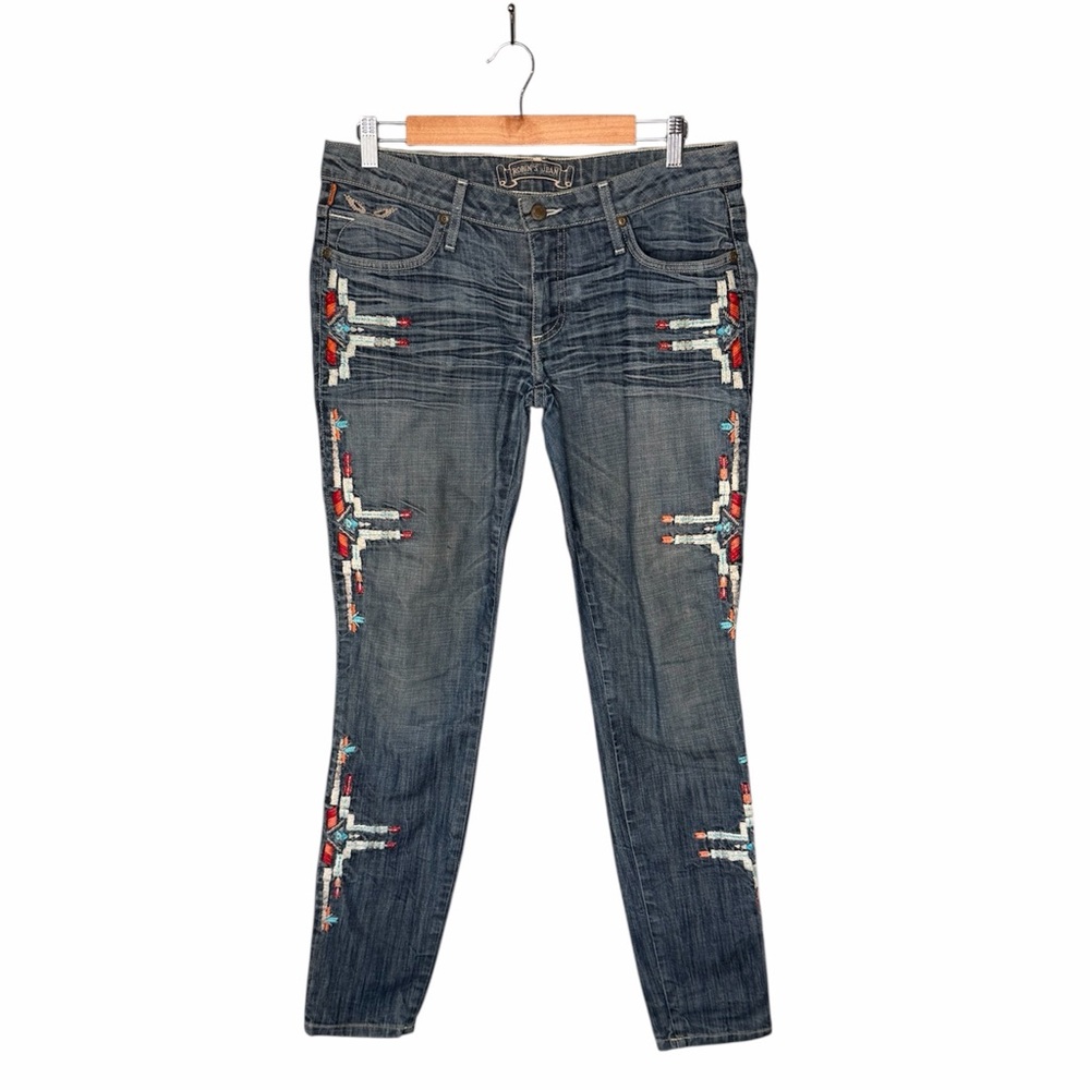 ROBIN’S JEAN Chapa Aztec Embroidered Jeans